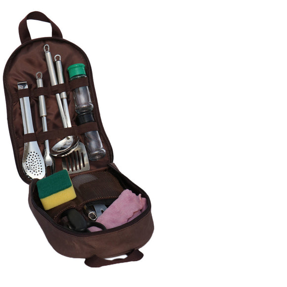 Organizador Portátil de Utensilios de Cocina para Camping y Viajes