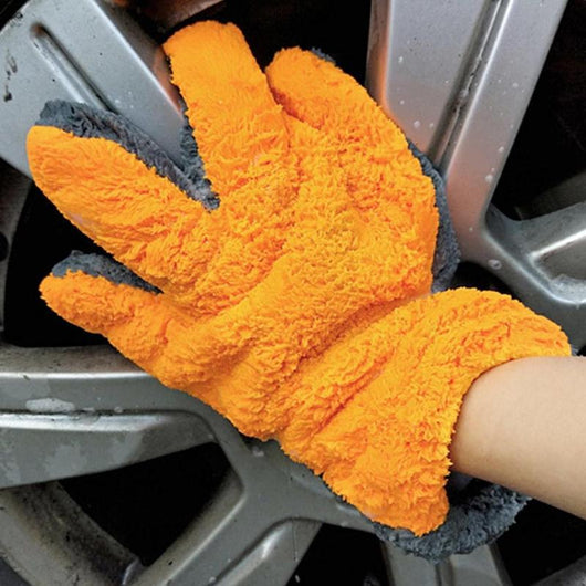 Guantes de Microfibra Coral Reversibles para Lavado de Auto - Image 9