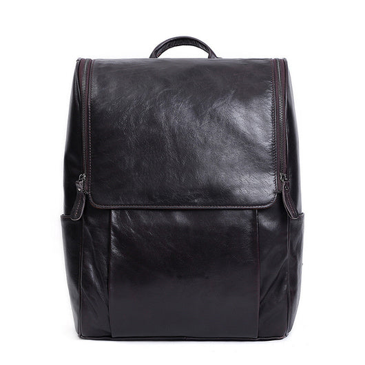 Mochila Ejecutiva de Cuero para Laptop 15.6" - Diseño Retro de Alta Capacidad - Image 7