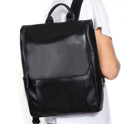 Mochila Ejecutiva de Cuero para Laptop 15.6" - Diseño Retro de Alta Capacidad - Image 10