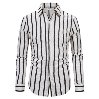 Camisa de Manga Larga a Rayas para Hombre - Image 7