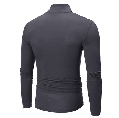 Camiseta Ajustada de Cuello Alto Manga Larga para Hombre - Image 10