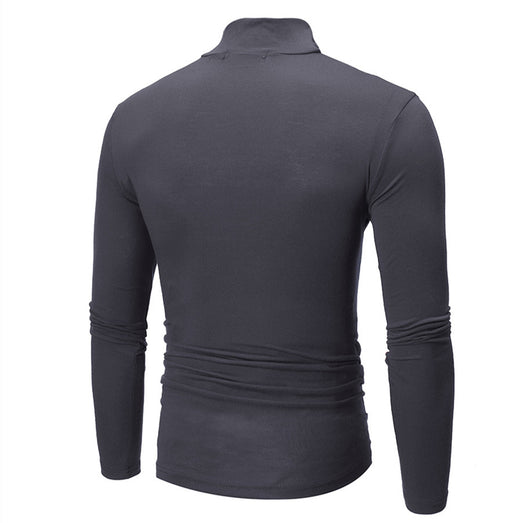 Camiseta Ajustada de Cuello Alto Manga Larga para Hombre - Image 10