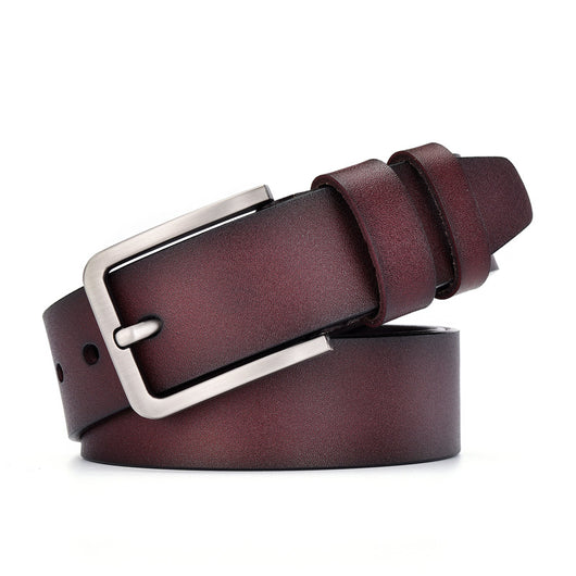 Cinturón Vaquero de Cuero Genuino con Hebilla Pin Ancho para Hombre - Image 12