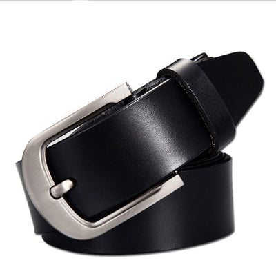 Cinturón Vaquero de Cuero Genuino con Hebilla Pin Ancho para Hombre - Image 15