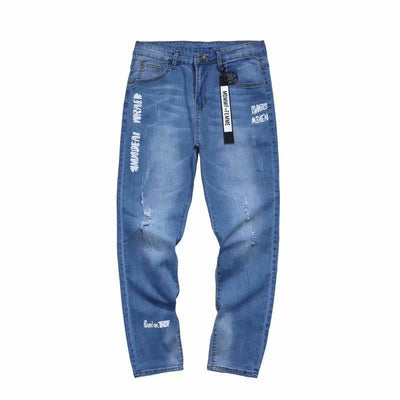 Pantalones Casuales Hombre con Detalles Perforados 9 Puntos - Image 5