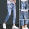 Pantalones Casuales Hombre con Detalles Perforados 9 Puntos