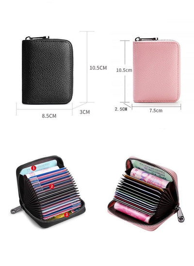 Billetera de Cuero para Mujer con Protección Anti Robo y Cierre de Cremallera - Image 10
