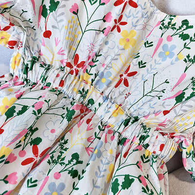 Vestido Princesa Niña con Falda Larga Estampado Floral - Image 10