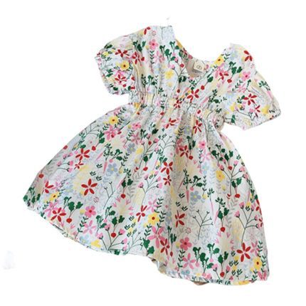 Vestido Princesa Niña con Falda Larga Estampado Floral - Image 4