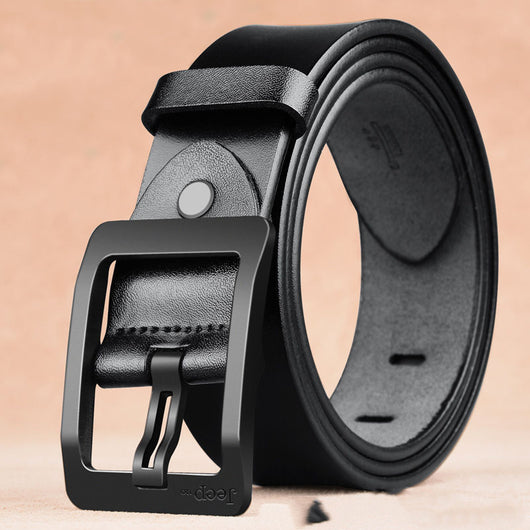 Cinturón de Cuero Doble Capa para Hombre con Hebilla de Aguja - Image 12