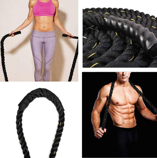 Cuerda para Saltar Profesional Reforzada Triple Trenza - Entrenamiento de Alto Impacto - Image 2