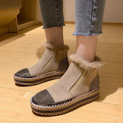 Botas de Invierno con Strass y Terciopelo - Calidez y Estilo para la Temporada Fría - Image 8