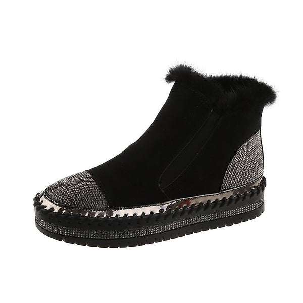 Botas de Invierno con Strass y Terciopelo - Calidez y Estilo para la Temporada Fría - Image 5