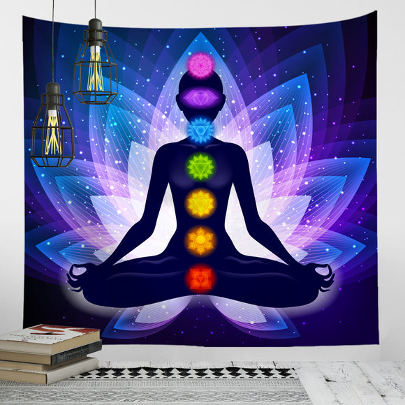 Tapiz Nórdico de Impresión Digital para Pared - Decoración Yoga y Meditación