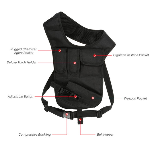 Chaleco Táctico Invisible con Funda de Arma y Bolsa para Teléfono Camuflado Impermeable - Image 9