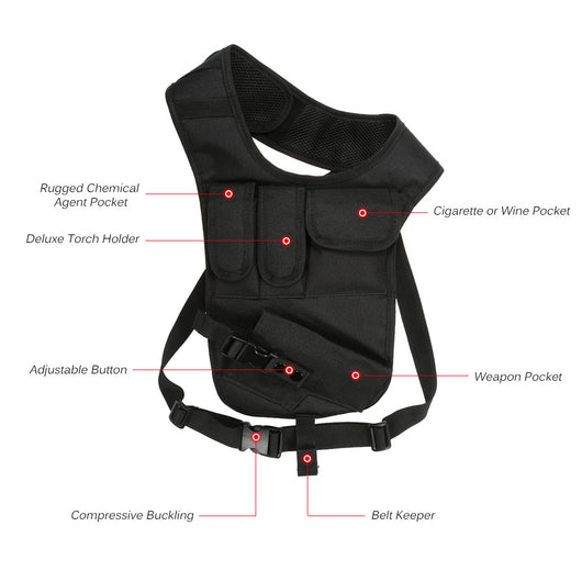 Chaleco Táctico Invisible con Funda de Arma y Bolsa para Teléfono Camuflado Impermeable - Image 3