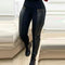 Pantalones Negros Clásicos de Corte Europeo para Mujer