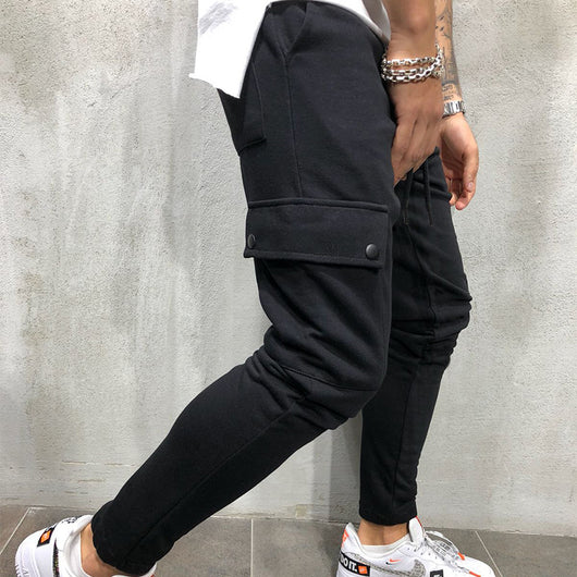 Pantalones Cargo Casuales para Hombre con Múltiples Bolsillos - Image 9