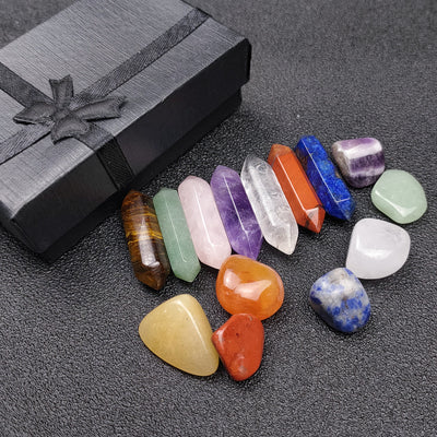 Piedra de Cristal Curativo Multicolor - Aventurina, Ojo de Tigre, Amatista y Cuarzo Rosa - Image 4