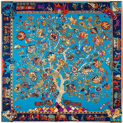 Pañuelo Viajero Árbol de la Vida 130cm - Diseño Étnico Flores para Mujer - Image 9