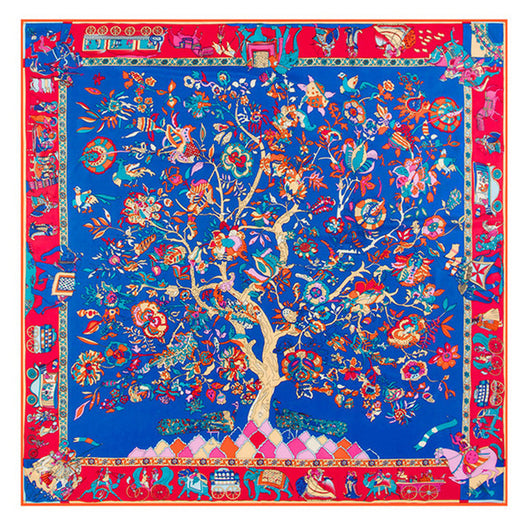 Pañuelo Viajero Árbol de la Vida 130cm - Diseño Étnico Flores para Mujer - Image 10