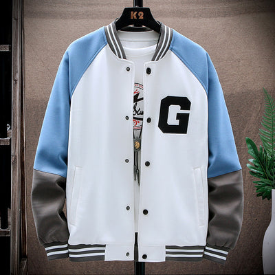 Chamarra Casual para Hombre Cuello Alzado Estilo Universitario - Image 19