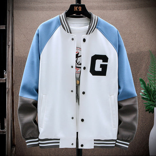 Chamarra Casual para Hombre Cuello Alzado Estilo Universitario - Image 19
