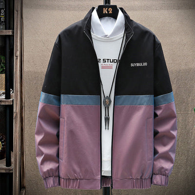 Chamarra Casual para Hombre Cuello Alzado Estilo Universitario - Image 31