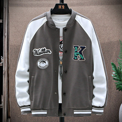 Chamarra Casual para Hombre Cuello Alzado Estilo Universitario - Image 30