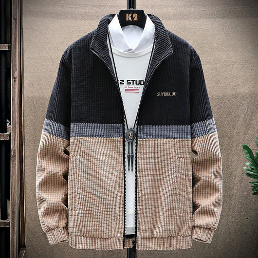 Chamarra Casual para Hombre Cuello Alzado Estilo Universitario - Image 33