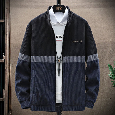 Chamarra Casual para Hombre Cuello Alzado Estilo Universitario - Image 3