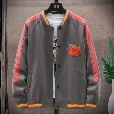 Chamarra Casual para Hombre Cuello Alzado Estilo Universitario - Image 17