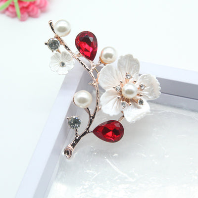 Broche de Cristal Ciruelo con Grabado Artesanal Premium