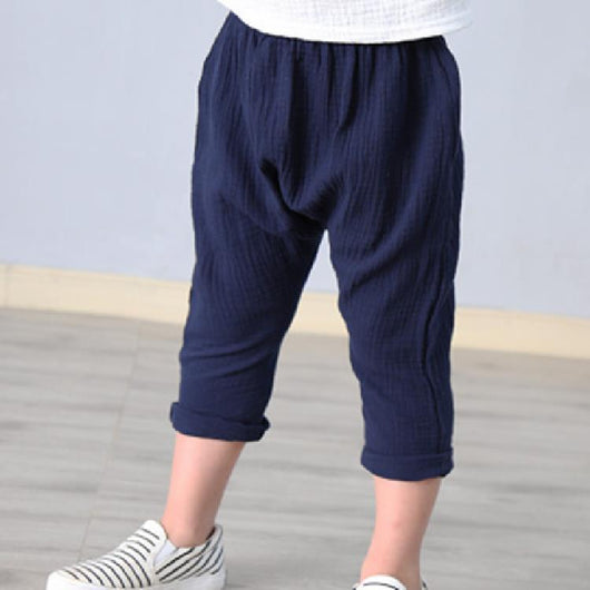 Pantalones Cortos Harem de Algodón y Lino para Niños - Estilo Casual Verano - Image 13