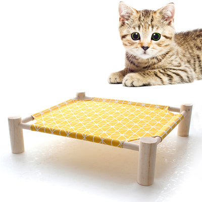 Cama de Madera Maciza para Perros Extraíble y Lavable