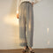 Pantalón Ancho Cuadros Cintura Alta Primavera Mujer
