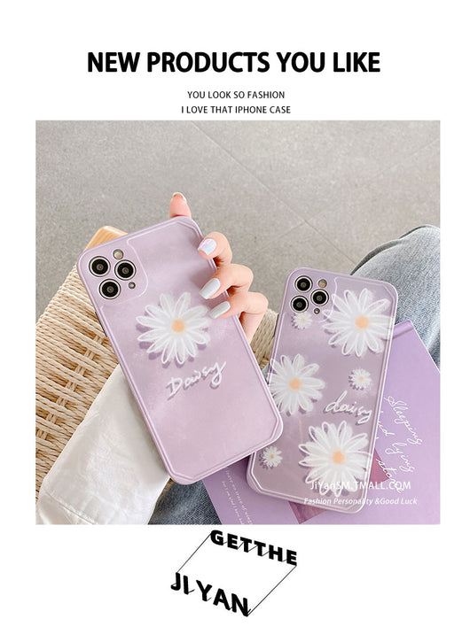 Funda para iPhone con Diseño Margaritas Púrpura - Protección y Estilo - Image 6