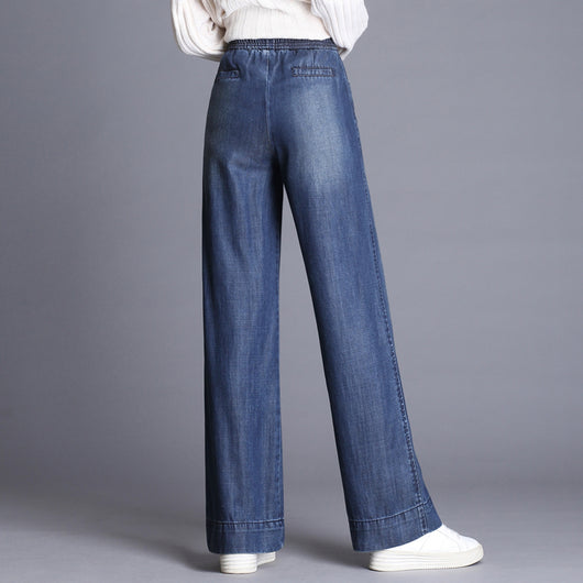 Pantalón Denim Retro Cintura Alta Slim Fit Casual - Image 8