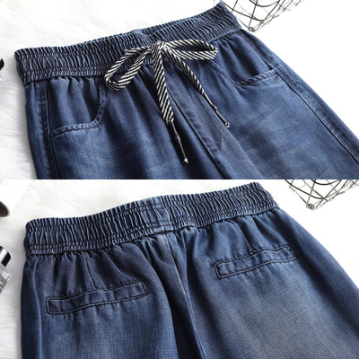 Pantalón Denim Retro Cintura Alta Slim Fit Casual - Image 11