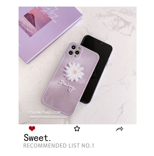 Funda para iPhone con Diseño Margaritas Púrpura - Protección y Estilo - Image 5