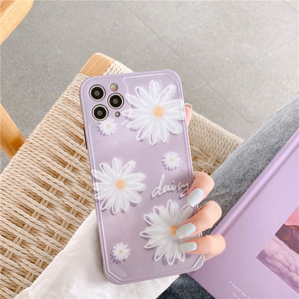 Funda para iPhone con Diseño Margaritas Púrpura - Protección y Estilo - Image 3
