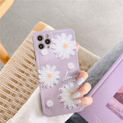 Funda para iPhone con Diseño Margaritas Púrpura - Protección y Estilo - Image 3