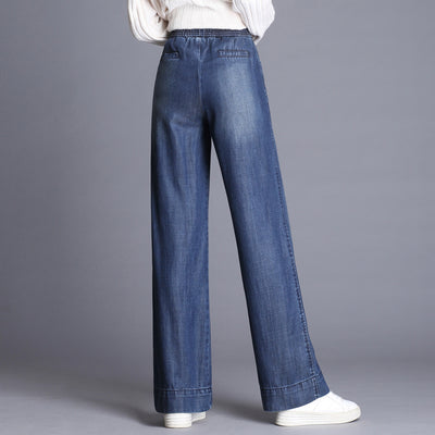 Pantalón Denim Retro Cintura Alta Slim Fit Casual - Image 5