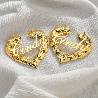 Arracadas de Bambú con Letras - Estilo Queen, Love, Sexy - Image 5