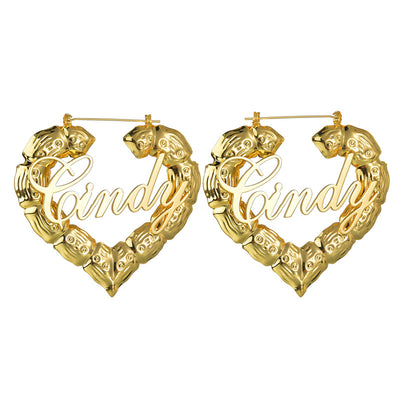 Arracadas de Bambú con Letras - Estilo Queen, Love, Sexy - Image 16