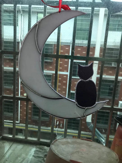 Colgante Decorativo Gato en la Luna - Adorno Artesanal para Hogar y Restaurante - Image 10