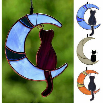 Colgante Decorativo Gato en la Luna - Adorno Artesanal para Hogar y Restaurante - Image 9