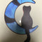 Colgante Decorativo Gato en la Luna - Adorno Artesanal para Hogar y Restaurante