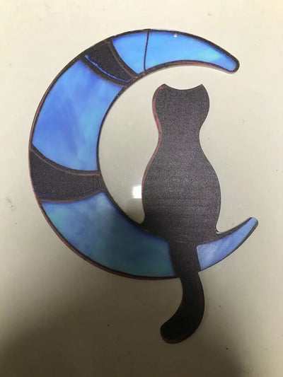 Colgante Decorativo Gato en la Luna - Adorno Artesanal para Hogar y Restaurante - Image 7